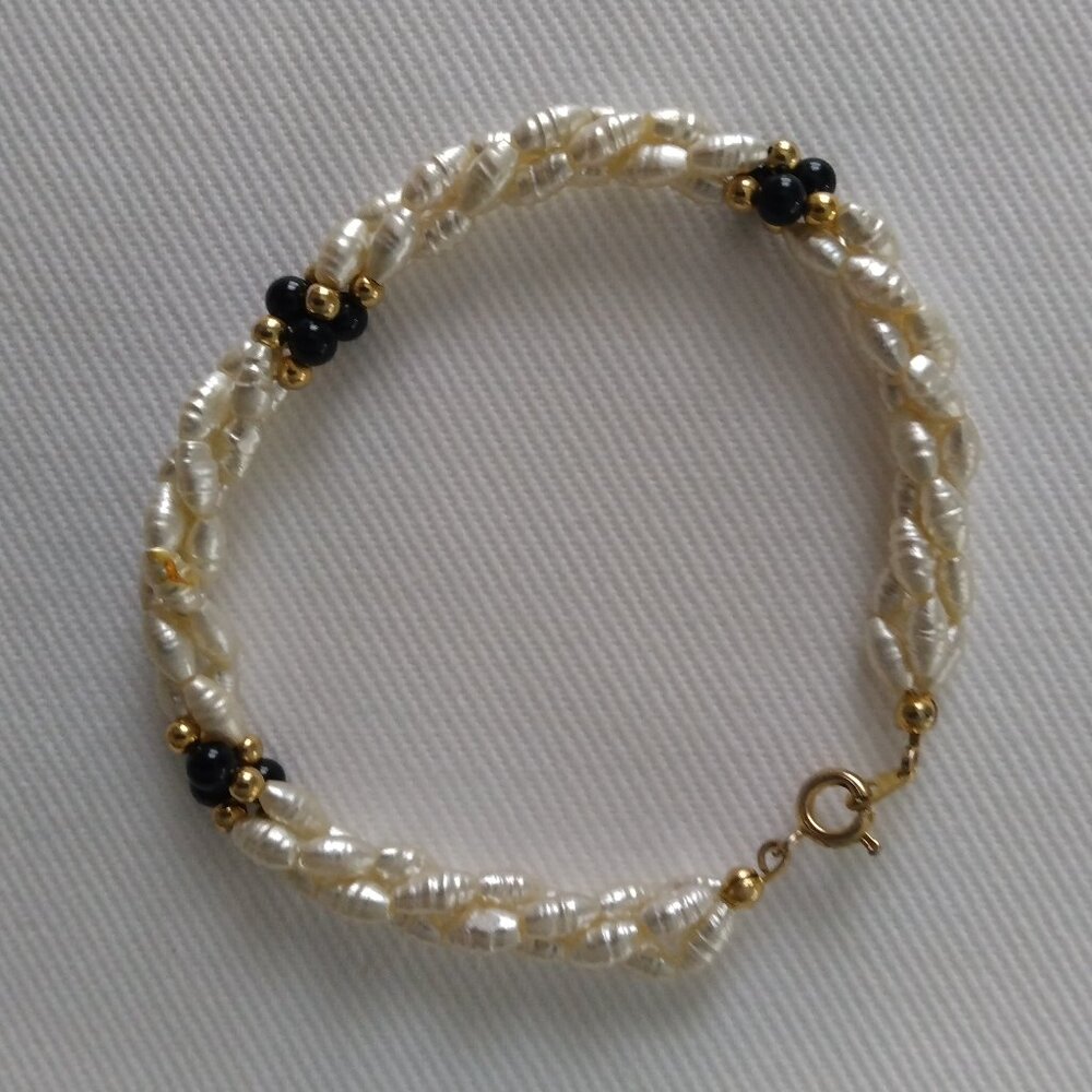bracelet rice pearls and beads